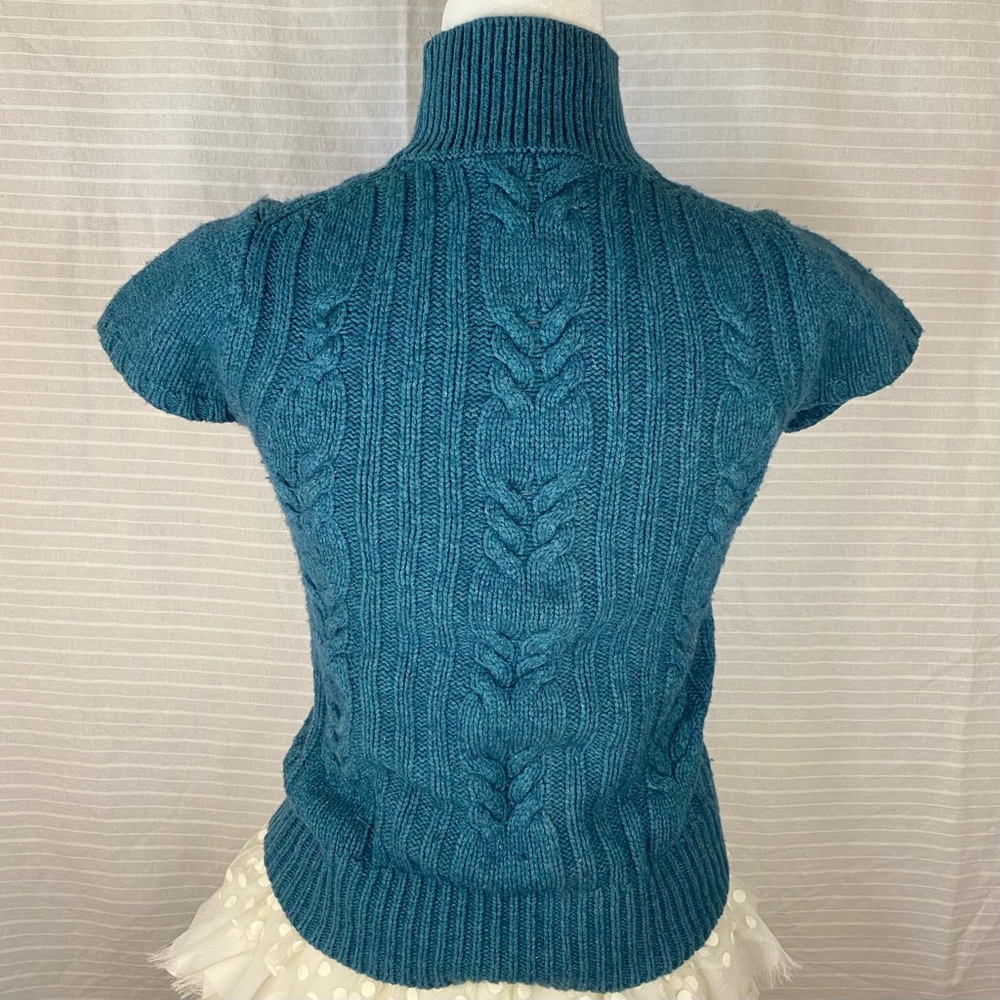 ♡ mock neck cable knit short sleeve sweater top ♡ - Picture 4 of 5